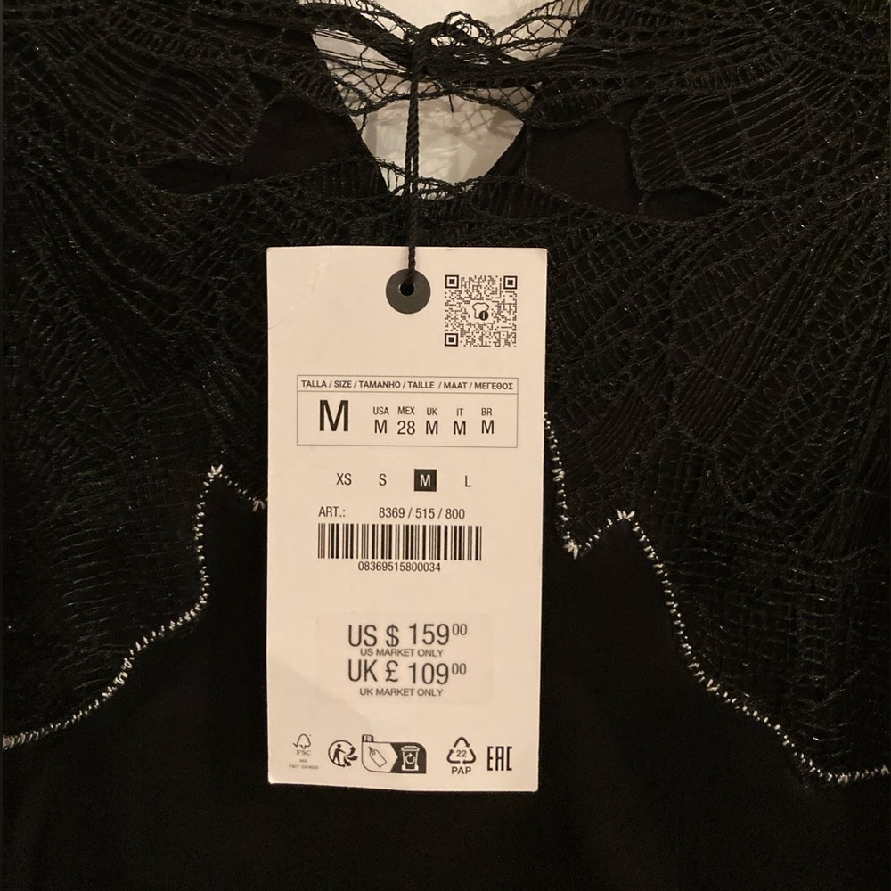 ZARA LACE LINGERIE STYLE DRESS ZW COLLECTION - Picture 12 of 13